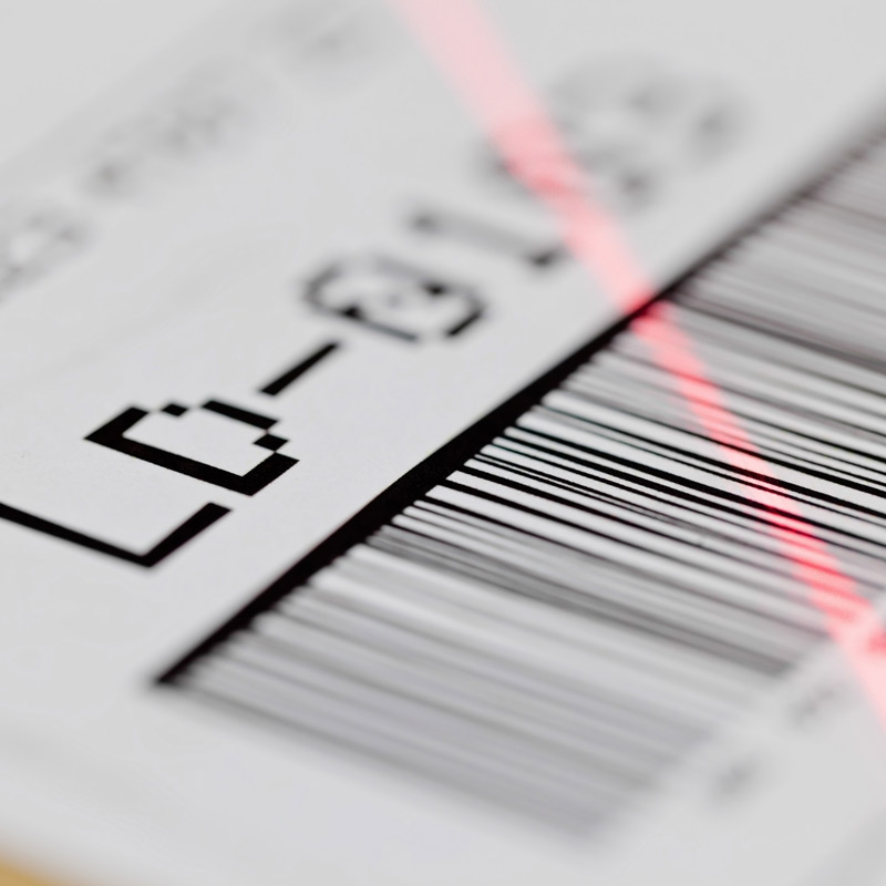 Laser line scanning a barcode